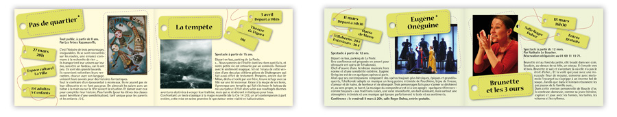 Doubles-pages programme culturel