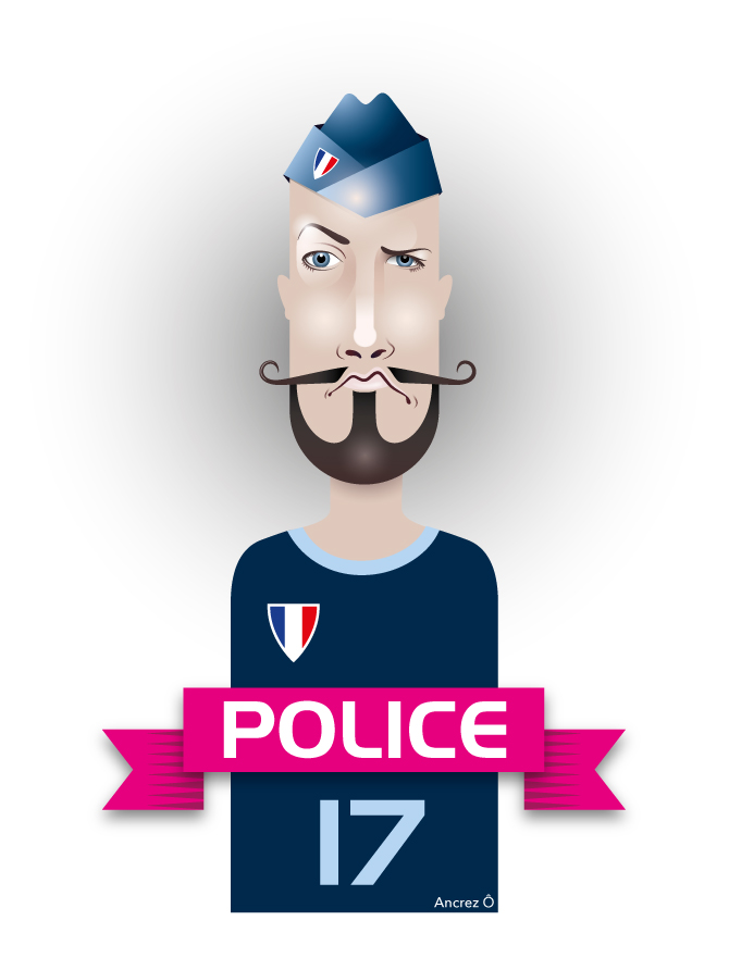 Dessin numéros d'urgence Police