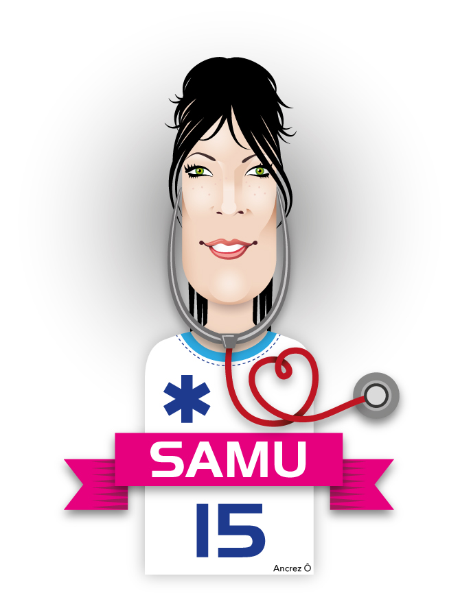 Dessin numéros d'urgence Samu