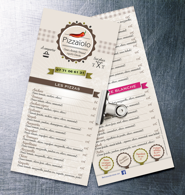 Flyer Pizzeria Pizzaïolo